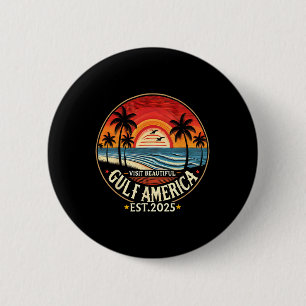 Gulf America Funny Trump Renaming 6 Cm Round Badge