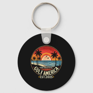 Gulf America Funny Trump Renaming Key Ring