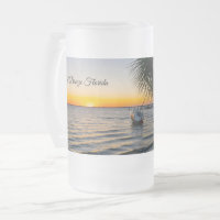 Gulf Breeze Florida Sunset Frosted Beer Mug