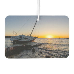 Gulf Breeze Sailboat & Jetty Sunset Air Freshener