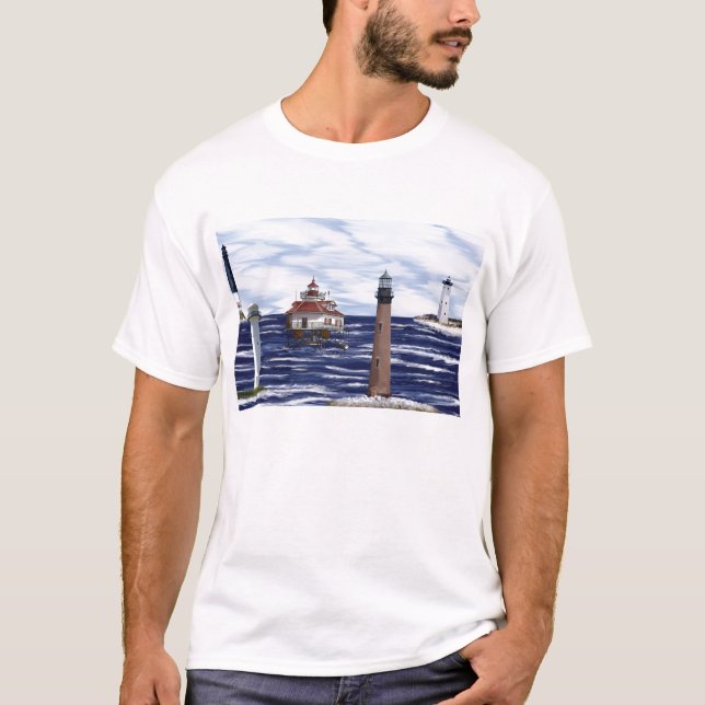 Gulf Coast lighthouses T-Shirt (Front)