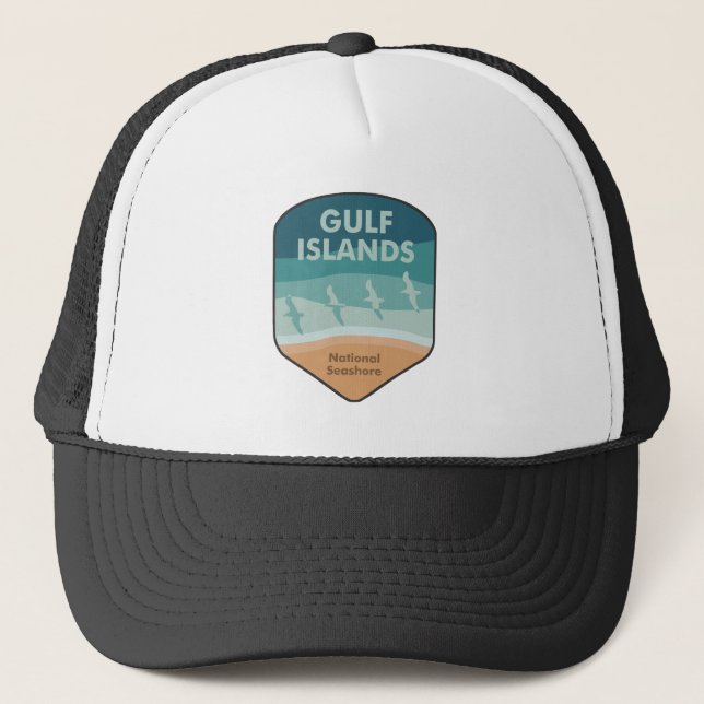 Gulf Islands National Seashore Seagulls Trucker Hat (Front)