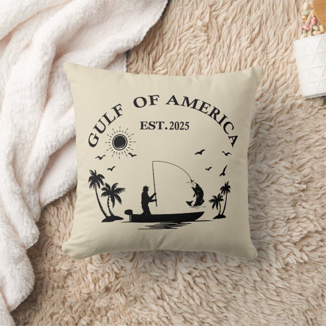Gulf of America American patriotic fishing pole Cushion (Blanket)