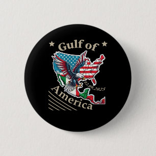 Gulf Of America Day 02.09.25 Trump Patriot Usa Gul 6 Cm Round Badge