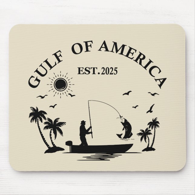 Gulf of America Fishing pole American patriotic Mouse Pad (Front)