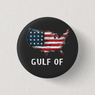 Gulf Of America Funny Trump East Cost Mexico  3 Cm Round Badge