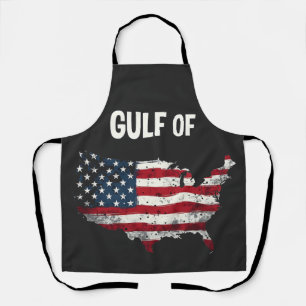 Gulf Of America Funny Trump USA Map Flag Apron