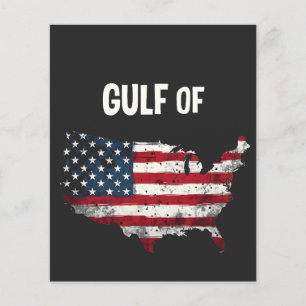 Gulf Of America Funny Trump USA Map Flag Flyer