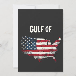 Gulf Of America Funny Trump USA Map Flag Holiday Card