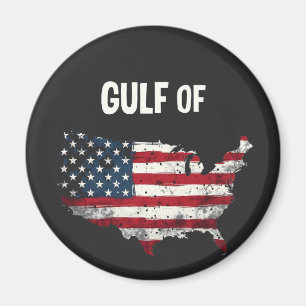 Gulf Of America Funny Trump USA Map Flag Magnet
