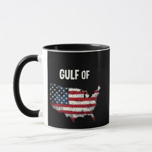 Gulf Of America Funny Trump USA Map Flag Mug