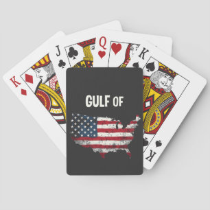 Gulf Of America Funny Trump USA Map Flag  Playing Cards