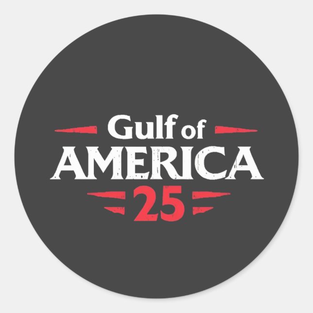 Gulf of America Patriotic American Trump USA Flag Classic Round Sticker (Front)