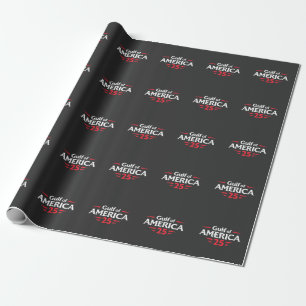 Gulf of America Patriotic American Trump USA Flag Wrapping Paper