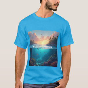 Gulf of america sunrise and underwater image T-Shirt