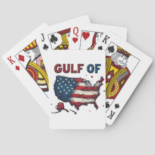 Gulf of America USA Map Trump USA Gulf of Mexico Playing Cards