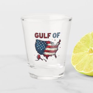 Gulf of America USA Map Trump USA Gulf of Mexico Shot Glass