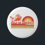 Gulf of America vintage American patriotic 6 Cm Round Badge<br><div class="desc">The Gulf of America is a large, semi-enclosed sea located on the southeastern coast of North America, bordered by the United States (to the north), Mexico (to the west and south), and Cuba (to the southeast). It is a marginal sea of the Atlantic Ocean, covering approximately 1.5 million square kilometres....</div>