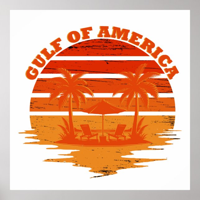 Gulf of America vintage American patriotic Poster (Front)
