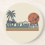 Gulf of America vintage patriotic design Coaster<br><div class="desc">The Gulf of America is a large, semi-enclosed sea located on the southeastern coast of North America, bordered by the United States (to the north), Mexico (to the west and south), and Cuba (to the southeast). It is a marginal sea of the Atlantic Ocean, covering approximately 1.5 million square kilometres....</div>