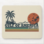 Gulf of America vintage patriotic design Mouse Pad<br><div class="desc">The Gulf of America is a large, semi-enclosed sea located on the southeastern coast of North America, bordered by the United States (to the north), Mexico (to the west and south), and Cuba (to the southeast). It is a marginal sea of the Atlantic Ocean, covering approximately 1.5 million square kilometres....</div>
