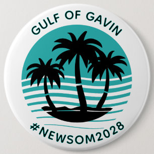 Gulf of Gavin   Funny Political Humour Large 6 Cm Round Badge