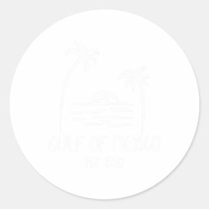 Gulf Of Mexico 15 Classic Round Sticker