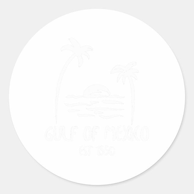 Gulf Of Mexico 15  Classic Round Sticker (Front)