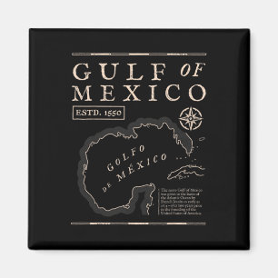 Gulf Of Mexico 1672 Historic Map Magnet