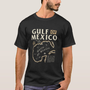 Gulf of Mexico 1672 Historical Map Vintage Golfo d T-Shirt