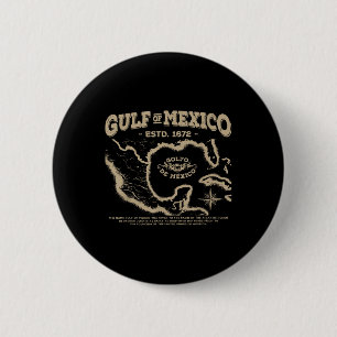 Gulf Of Mexico 1672 Map 6 Cm Round Badge