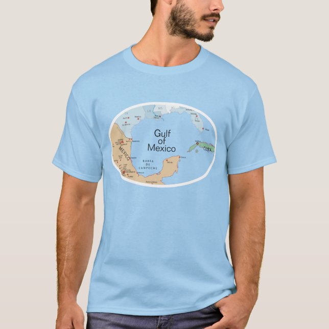 Gulf of Mexico Editable T-Shirt (Front)