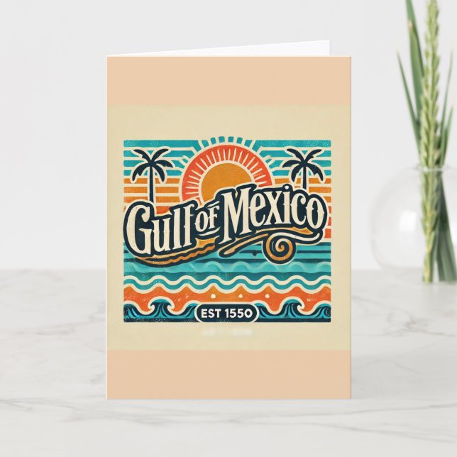 Gulf of Mexico Est 1550 Card (Front)
