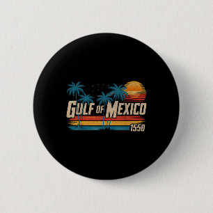 Gulf Of Mexico Est 1550 Retro Vintage Beach Gulf O 6 Cm Round Badge