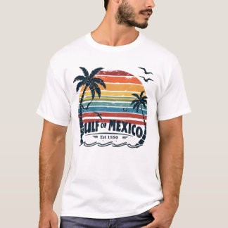 Gulf of Mexico Est 1550 Retro Vintage Beach Gulf  T-Shirt