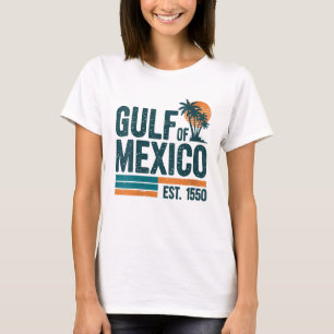Gulf of Mexico Est 1550 Retro Vintage Beach T-Shirt