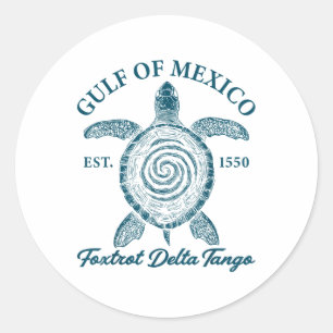 Gulf Of Mexico Foxtrots Deltas Tangos Gulf Of Mexi Classic Round Sticker