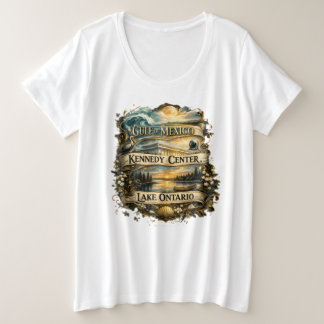 Gulf of Mexico Kennedy Centre Lake Ontario Locatio Plus Size T-Shirt