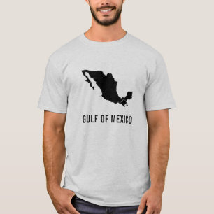 Gulf of Mexico Minimalist Map Design T-Shirt