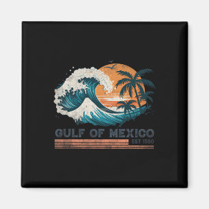 Gulf Of Mexico Retro Vintage T-shirt2.png Magnet