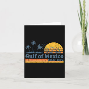 Gulf Of Mexico Since 1672 Tee Retro Vintage Beach Card
