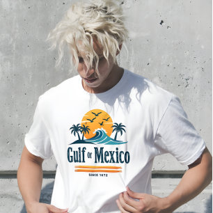 Gulf of Mexico Since 1672 Tropical White T-Shirt
