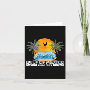 Gulf Of Mexico Since 1672 Vintage Beach Gulf Of Me Card