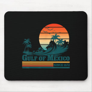 Gulf Of Mexico Since 1672 Vintage Sunset Beach T-s Mouse Pad