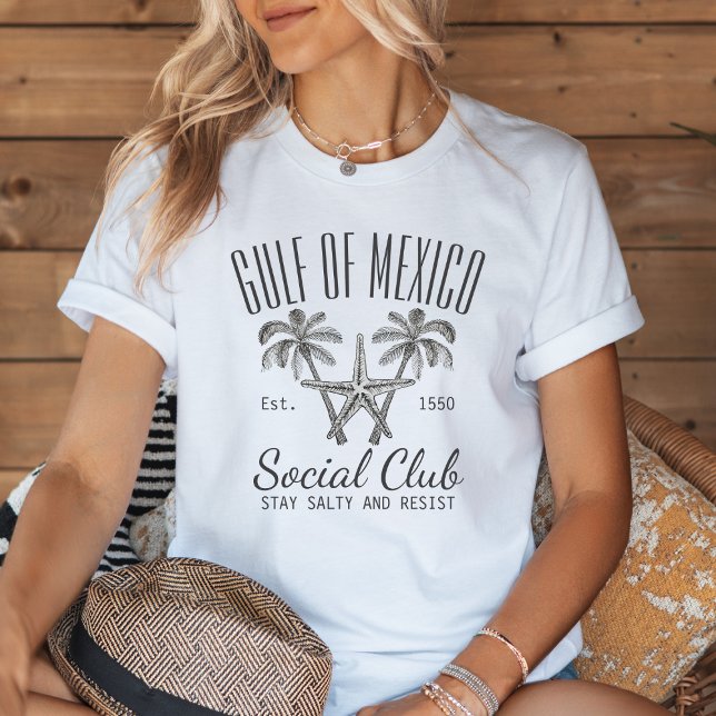 Gulf Of Mexico Social Club Est. 1550 Beach Themed Tri-Blend Shirt (Creator Uploaded)