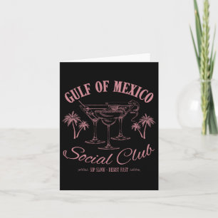 Gulf Of Mexico Social Club - Vintage Style Cocktai Card