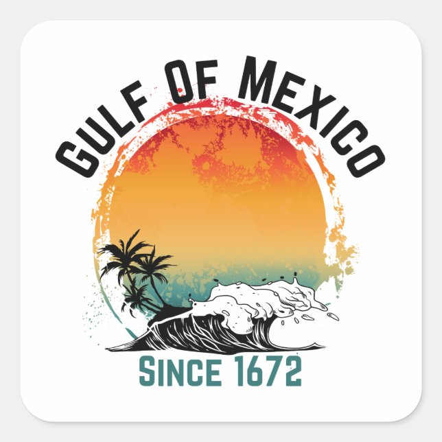Gulf Of Mexico Square Sticker (Front)