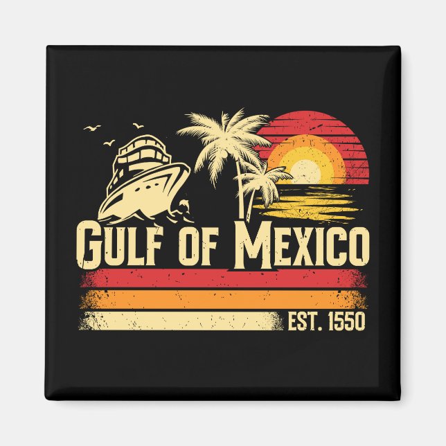 Gulf of Mexico stay salty vintage Magnet (Front)