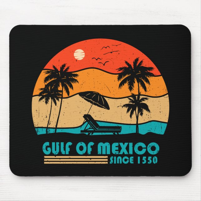 Gulf of Mexico stay salty vintage Mouse Pad (Front)