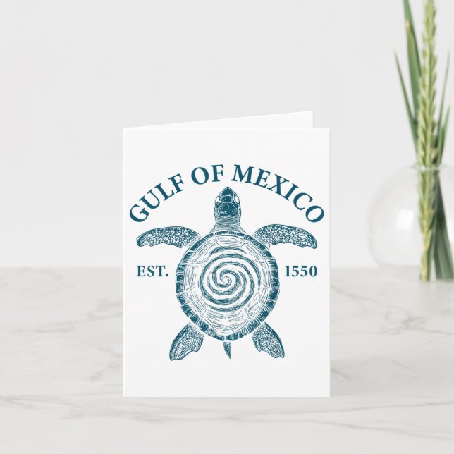 Gulf Of Mexico Turtle  Card (Front)